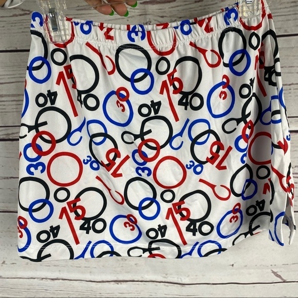 VINTAGE TAIL white tennis mini skirt Sz M - Picture 3 of 6